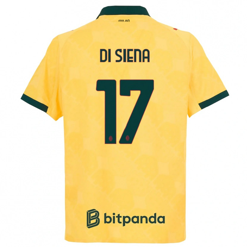 Danxen Damen Andrea Di Siena #17 Gelb Schwarz Ausweichtrikot Trikot 2025/26 T-Shirt Österreich