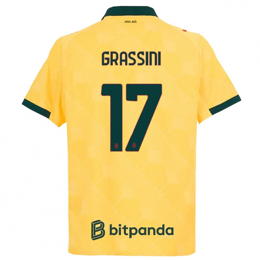 Danxen Damen Riccardo Grassini #17 Gelb Schwarz Ausweichtrikot Trikot 2025/26 T-Shirt Österreich