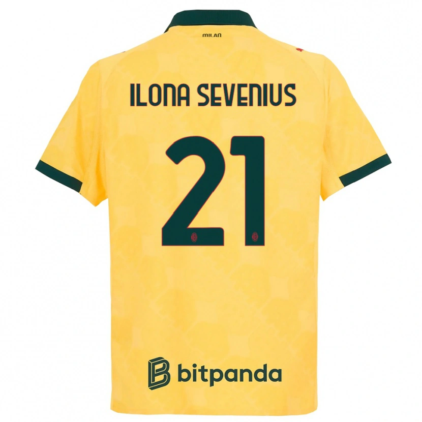 Danxen Damen Oona Ilona Sevenius #21 Gelb Schwarz Ausweichtrikot Trikot 2025/26 T-Shirt Österreich