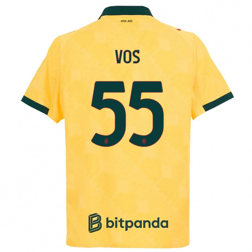 Danxen Damen Silvano Vos #55 Gelb Schwarz Ausweichtrikot Trikot 2025/26 T-Shirt Österreich