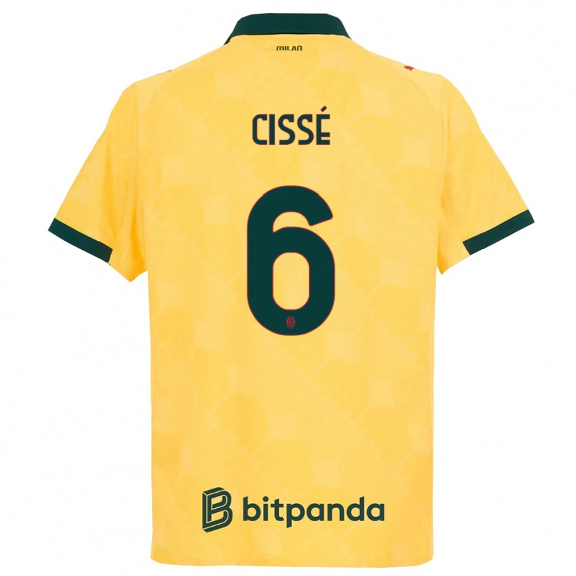Danxen Damen Maiga-Hamadoun Cissé #6 Gelb Schwarz Ausweichtrikot Trikot 2025/26 T-Shirt Österreich
