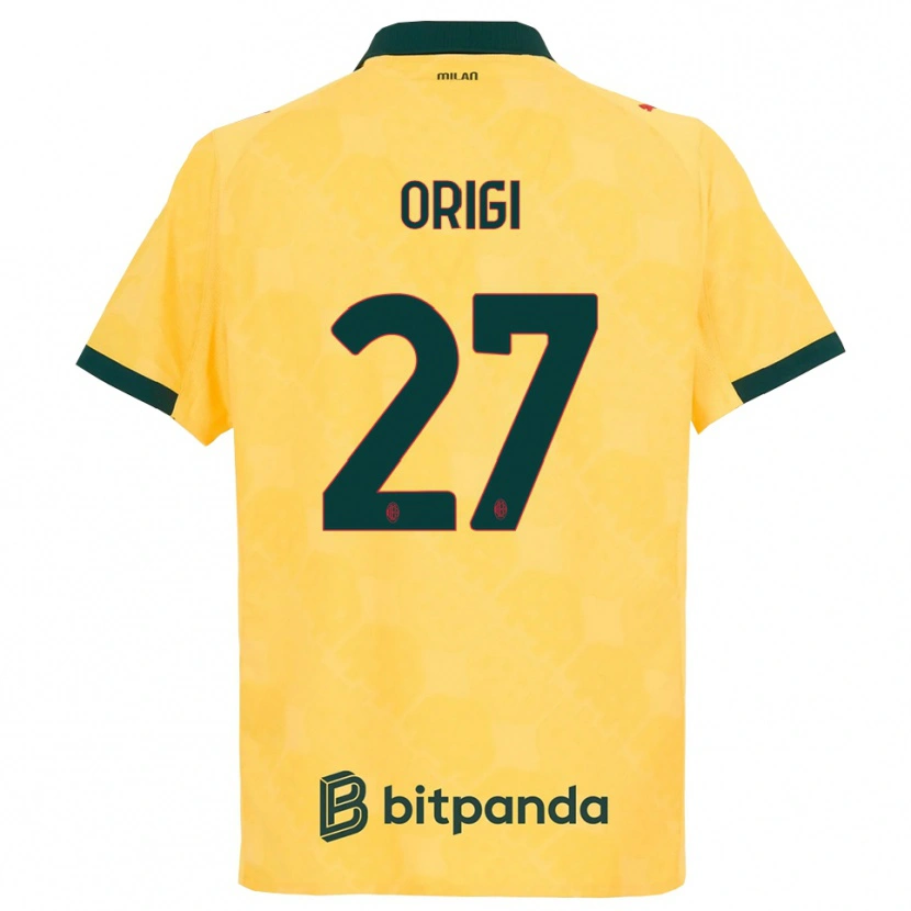 Danxen Damen Divock Origi #27 Gelb Schwarz Ausweichtrikot Trikot 2025/26 T-Shirt Österreich