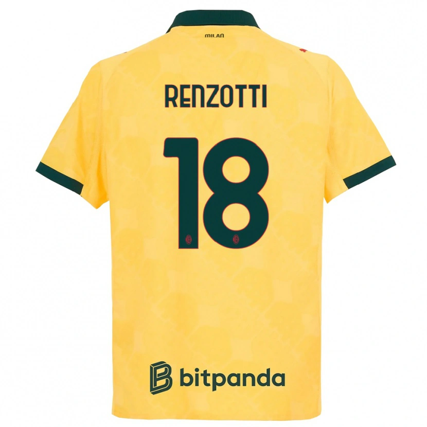 Danxen Damen Monica Renzotti #18 Gelb Schwarz Ausweichtrikot Trikot 2025/26 T-Shirt Österreich