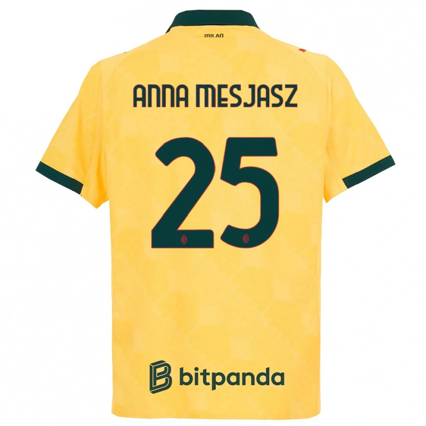 Danxen Damen Małgorzata Anna Mesjasz #25 Gelb Schwarz Ausweichtrikot Trikot 2025/26 T-Shirt Österreich