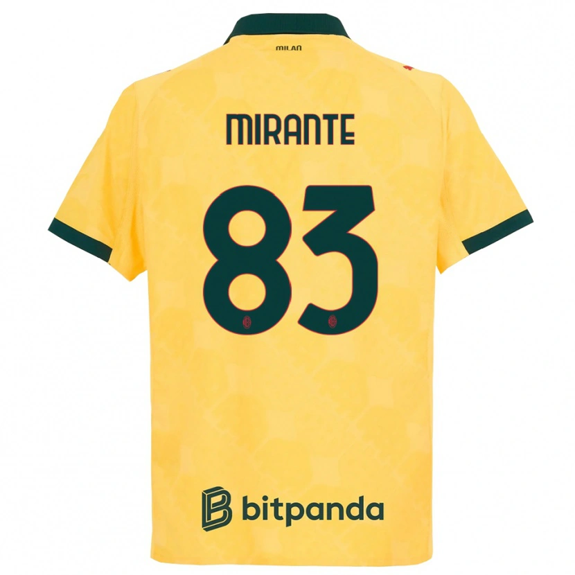 Danxen Damen Antonio Mirante #83 Gelb Schwarz Ausweichtrikot Trikot 2025/26 T-Shirt Österreich