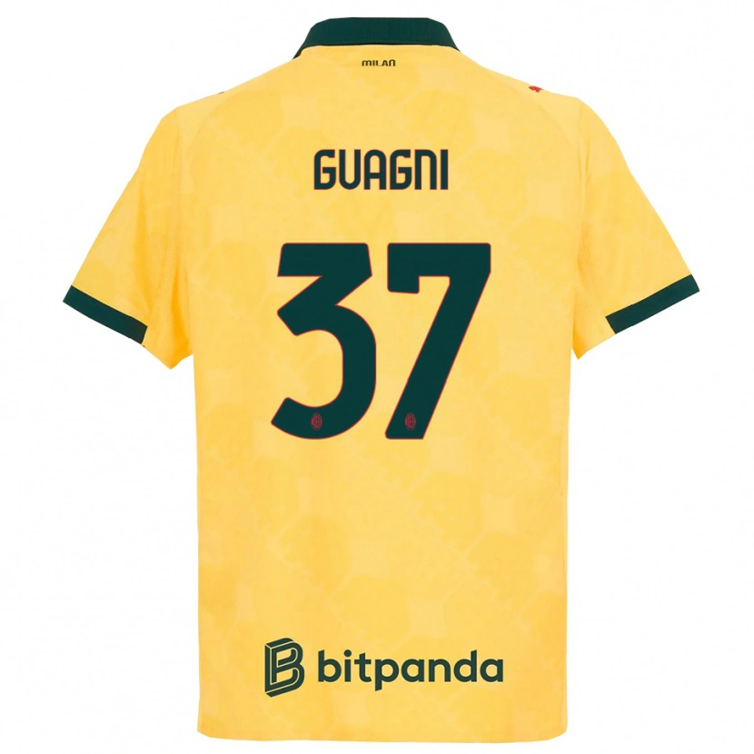 Danxen Damen Alia Guagni #37 Gelb Schwarz Ausweichtrikot Trikot 2025/26 T-Shirt Österreich