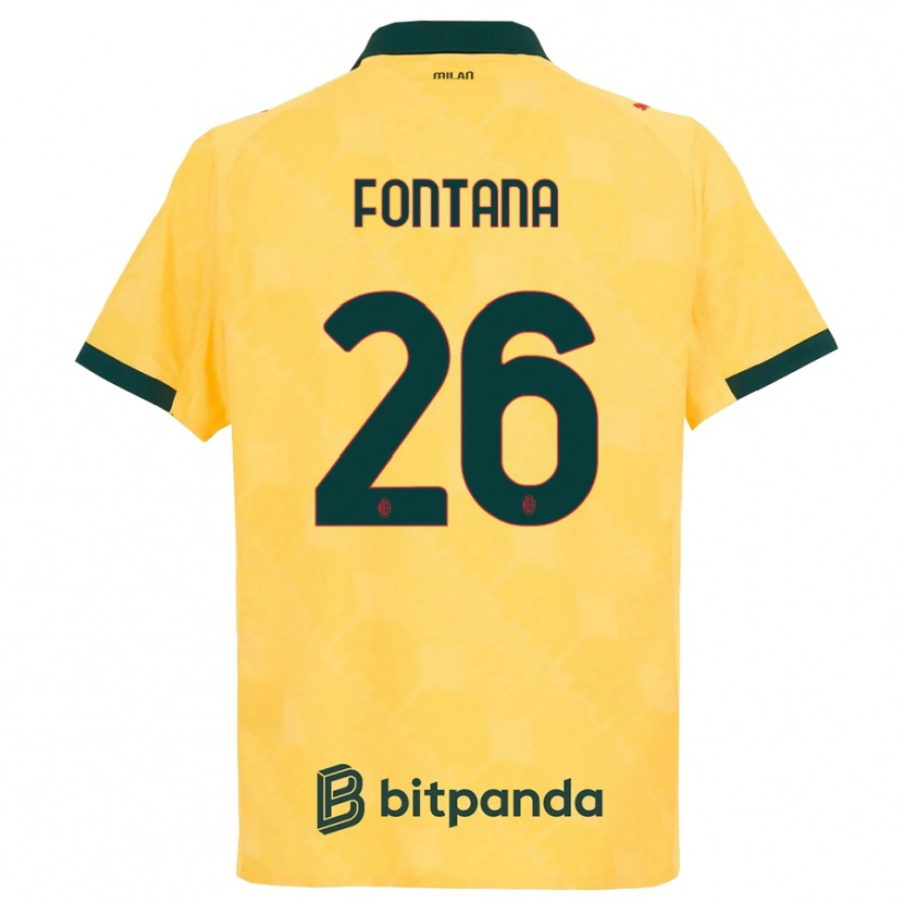 Danxen Damen Francesco Fontana #26 Gelb Schwarz Ausweichtrikot Trikot 2025/26 T-Shirt Österreich