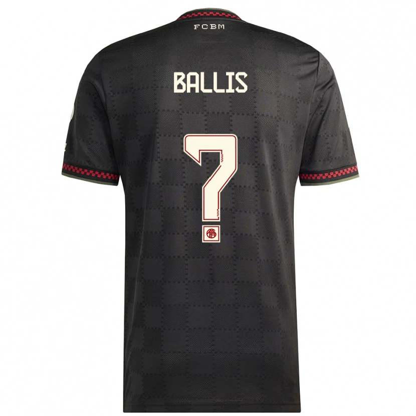 Danxen Damen Benjamin Ballis #0 Schwarz Weiß Ausweichtrikot Trikot 2025/26 T-Shirt Österreich