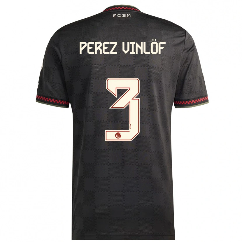 Danxen Damen Matteo Perez Vinlöf #3 Schwarz Weiß Ausweichtrikot Trikot 2025/26 T-Shirt Österreich