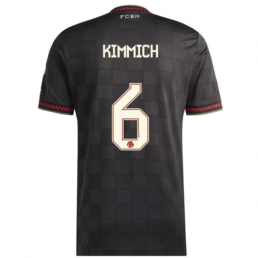 Danxen Damen Joshua Kimmich #6 Schwarz Weiß Ausweichtrikot Trikot 2025/26 T-Shirt Österreich