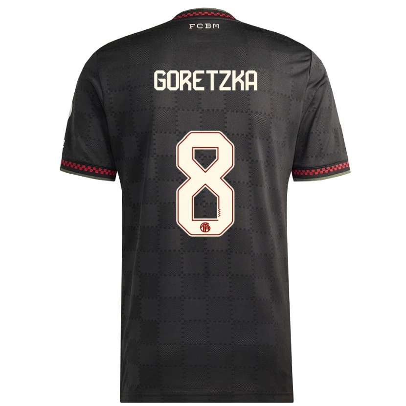 Danxen Damen Leon Goretzka #8 Schwarz Weiß Ausweichtrikot Trikot 2025/26 T-Shirt Österreich
