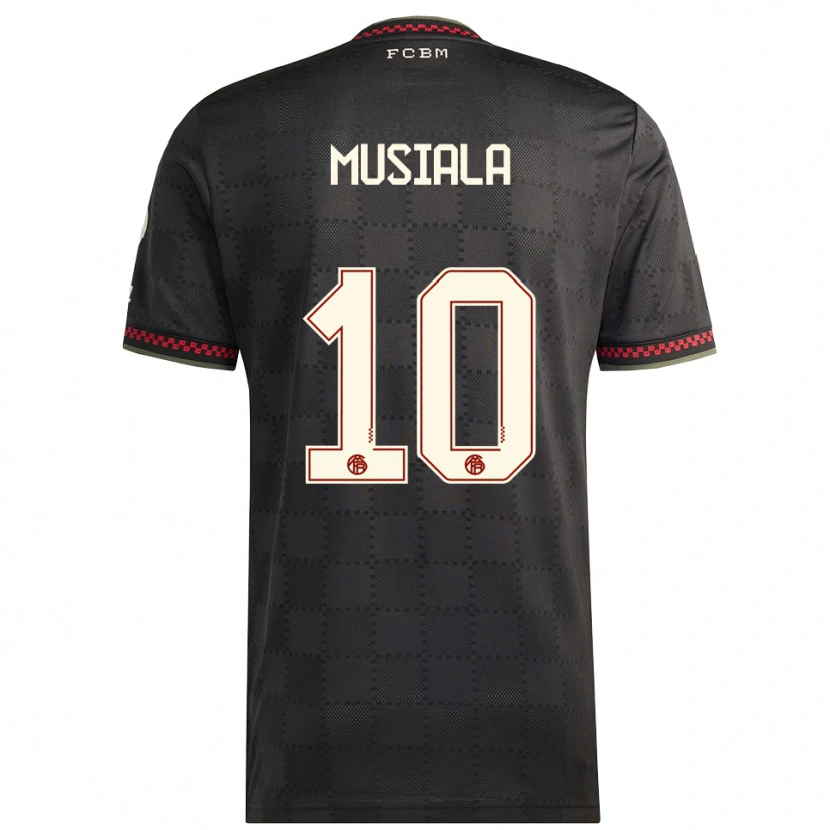 Danxen Damen Jamal Musiala #10 Schwarz Weiß Ausweichtrikot Trikot 2025/26 T-Shirt Österreich