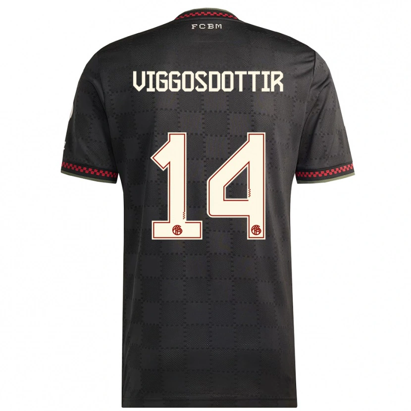 Danxen Damen Glodis Perla Viggosdottir #14 Schwarz Weiß Ausweichtrikot Trikot 2025/26 T-Shirt Österreich