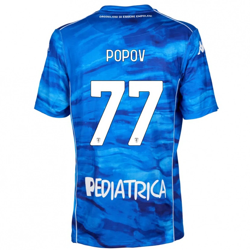 Danxen Kinder Bogdan Popov #77 Blau Weiß Heimtrikot Trikot 2025/26 T-Shirt Österreich