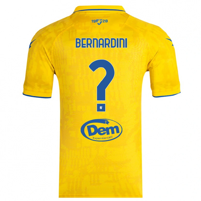 Danxen Kinder Daniele Bernardini #0 Gelb Blau Heimtrikot Trikot 2025/26 T-Shirt Österreich