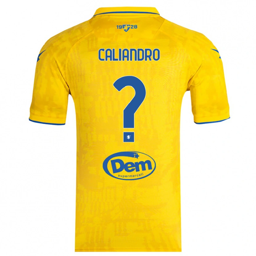 Danxen Kinder Stanislao Caliandro #0 Gelb Blau Heimtrikot Trikot 2025/26 T-Shirt Österreich