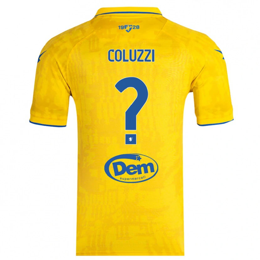 Danxen Kinder Alessandro Coluzzi #0 Gelb Blau Heimtrikot Trikot 2025/26 T-Shirt Österreich