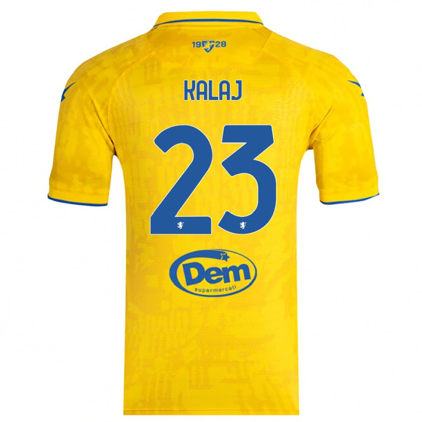 Danxen Kinder Sergio Kalaj #23 Gelb Blau Heimtrikot Trikot 2025/26 T-Shirt Österreich