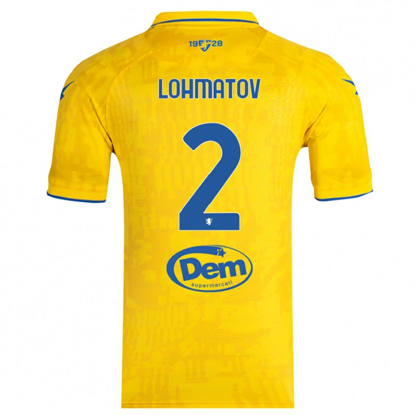 Danxen Kinder Aleksandr Lohmatov #2 Gelb Blau Heimtrikot Trikot 2025/26 T-Shirt Österreich