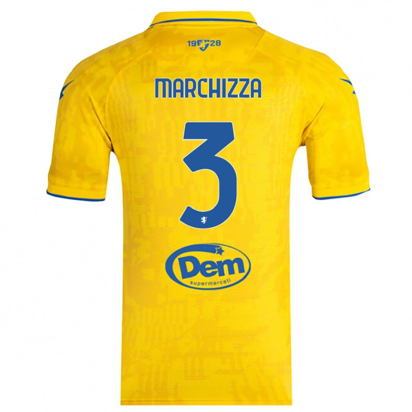 Danxen Kinder Riccardo Marchizza #3 Gelb Blau Heimtrikot Trikot 2025/26 T-Shirt Österreich