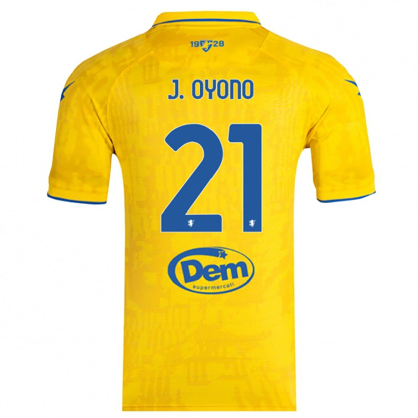 Danxen Kinder Jérémy Oyono #21 Gelb Blau Heimtrikot Trikot 2025/26 T-Shirt Österreich