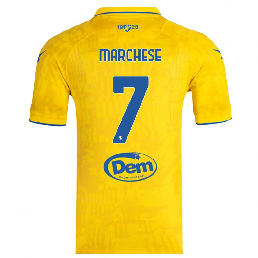 Danxen Kinder Carmelo Marchese #7 Gelb Blau Heimtrikot Trikot 2025/26 T-Shirt Österreich