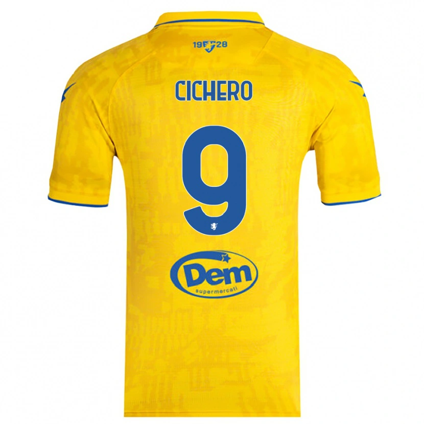 Danxen Kinder Alejandro Cichero #9 Gelb Blau Heimtrikot Trikot 2025/26 T-Shirt Österreich