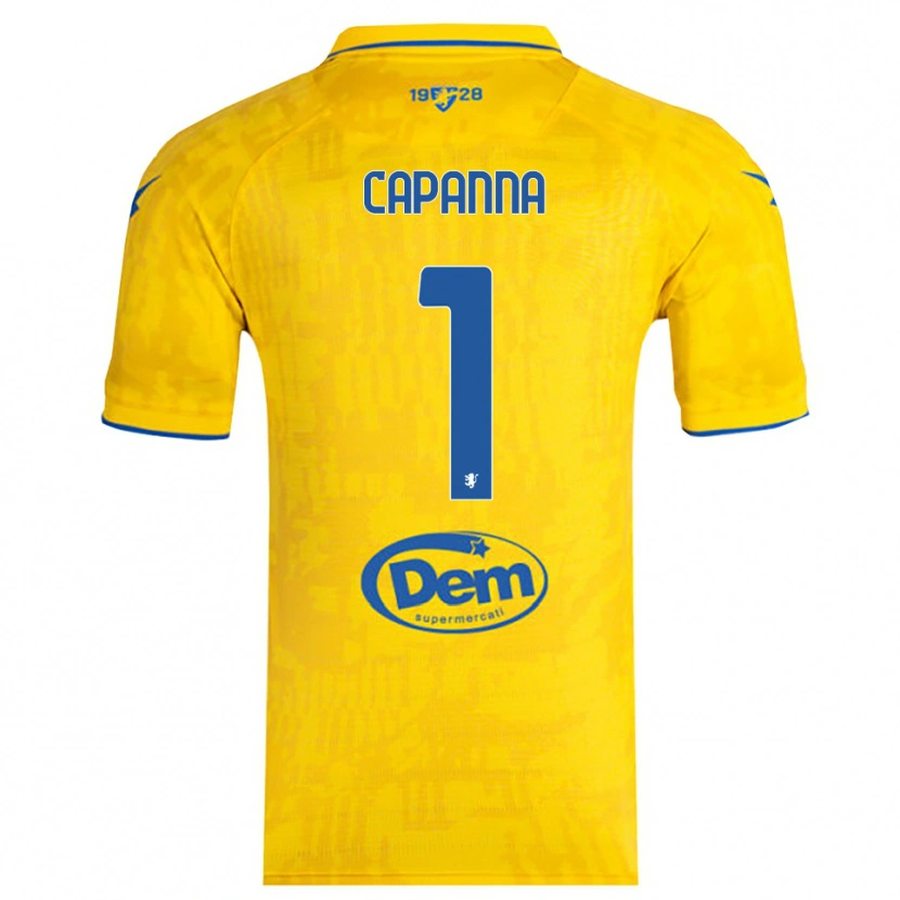 Danxen Kinder Tommaso Capanna #1 Gelb Blau Heimtrikot Trikot 2025/26 T-Shirt Österreich