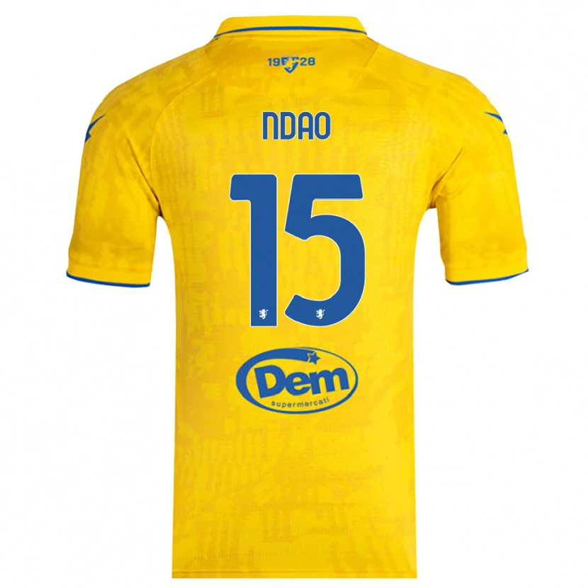 Danxen Kinder Yankhoba Ndao #15 Gelb Blau Heimtrikot Trikot 2025/26 T-Shirt Österreich
