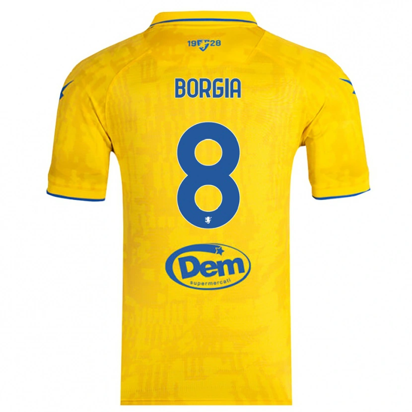 Danxen Kinder Ferdinando Borgia #8 Gelb Blau Heimtrikot Trikot 2025/26 T-Shirt Österreich