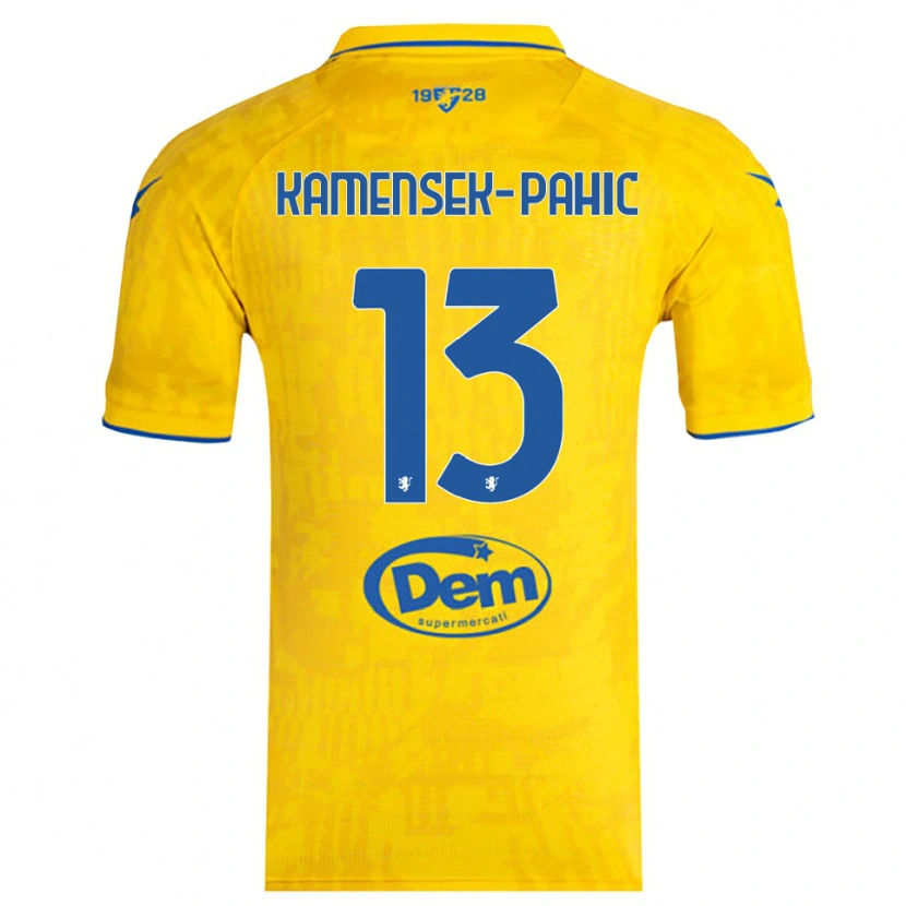 Danxen Kinder Matjaz Kamensek-Pahic #13 Gelb Blau Heimtrikot Trikot 2025/26 T-Shirt Österreich