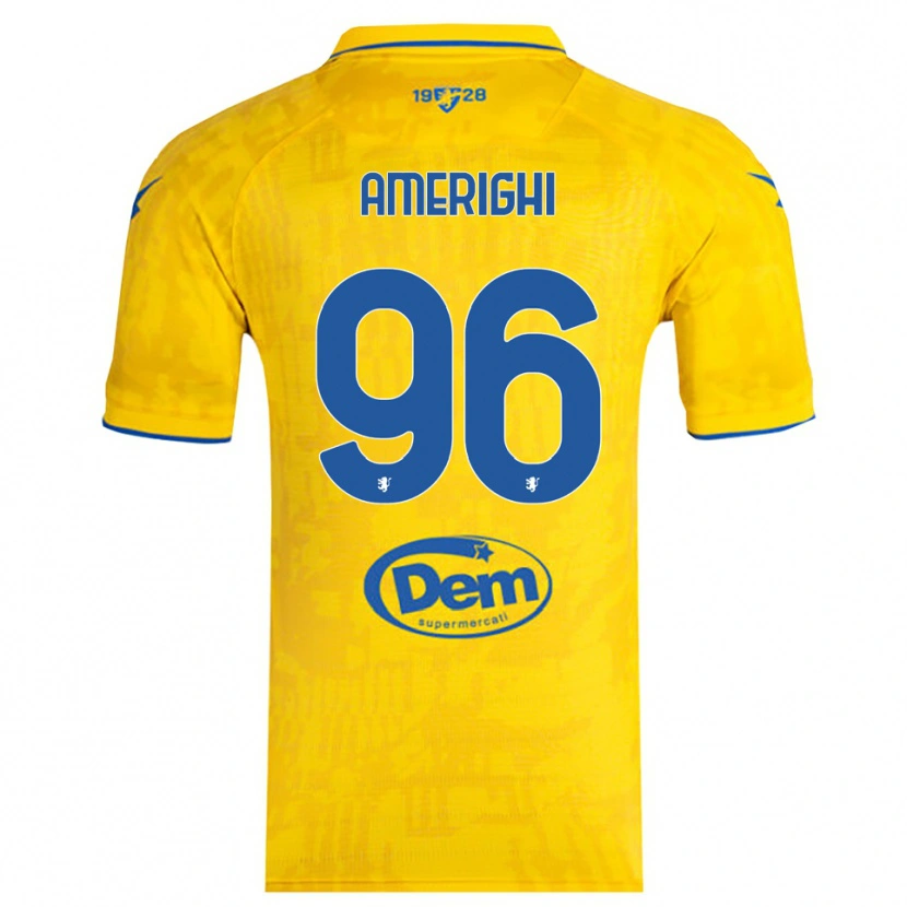 Danxen Kinder Igor Amerighi #96 Gelb Blau Heimtrikot Trikot 2025/26 T-Shirt Österreich