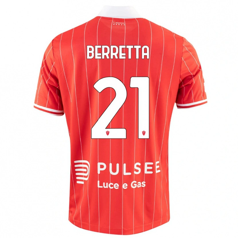 Danxen Kinder Alessandro Berretta #21 Rot Weiß Heimtrikot Trikot 2025/26 T-Shirt Österreich