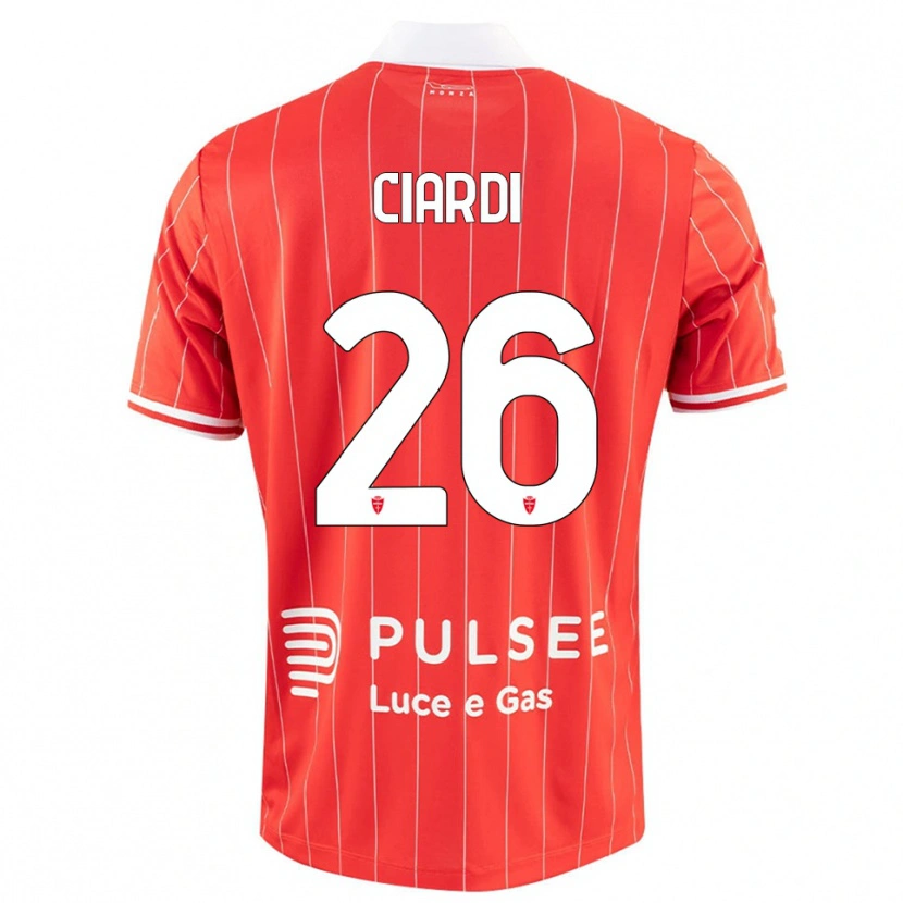 Danxen Kinder Tommaso Ciardi #26 Rot Weiß Heimtrikot Trikot 2025/26 T-Shirt Österreich