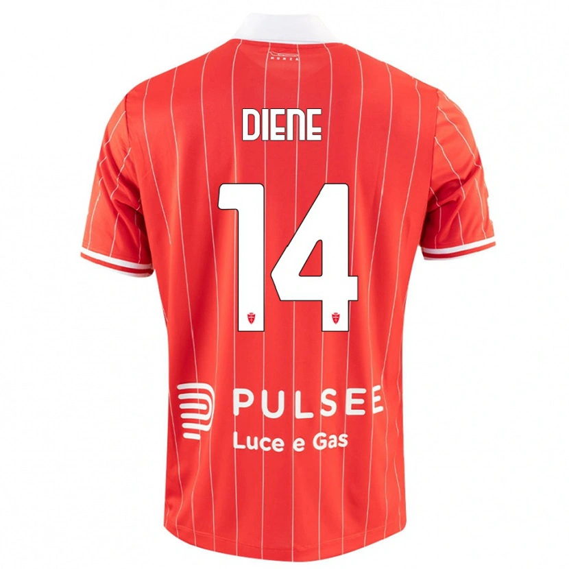 Danxen Kinder Abdou Diene #14 Rot Weiß Heimtrikot Trikot 2025/26 T-Shirt Österreich