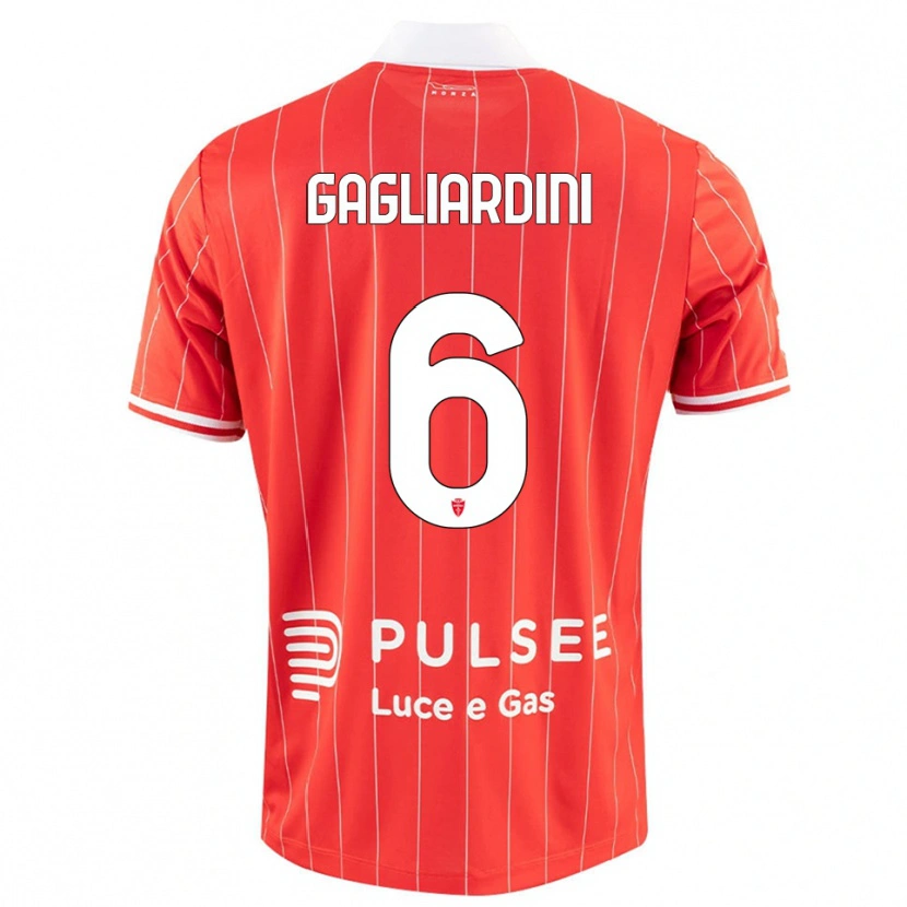 Danxen Kinder Roberto Gagliardini #6 Rot Weiß Heimtrikot Trikot 2025/26 T-Shirt Österreich