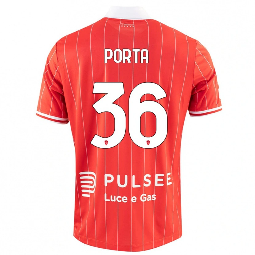 Danxen Kinder Matteo Porta #36 Rot Weiß Heimtrikot Trikot 2025/26 T-Shirt Österreich