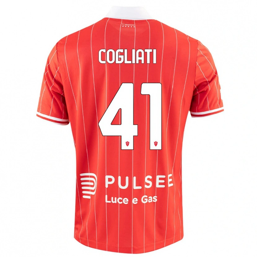 Danxen Kinder Andrea Cogliati #41 Rot Weiß Heimtrikot Trikot 2025/26 T-Shirt Österreich
