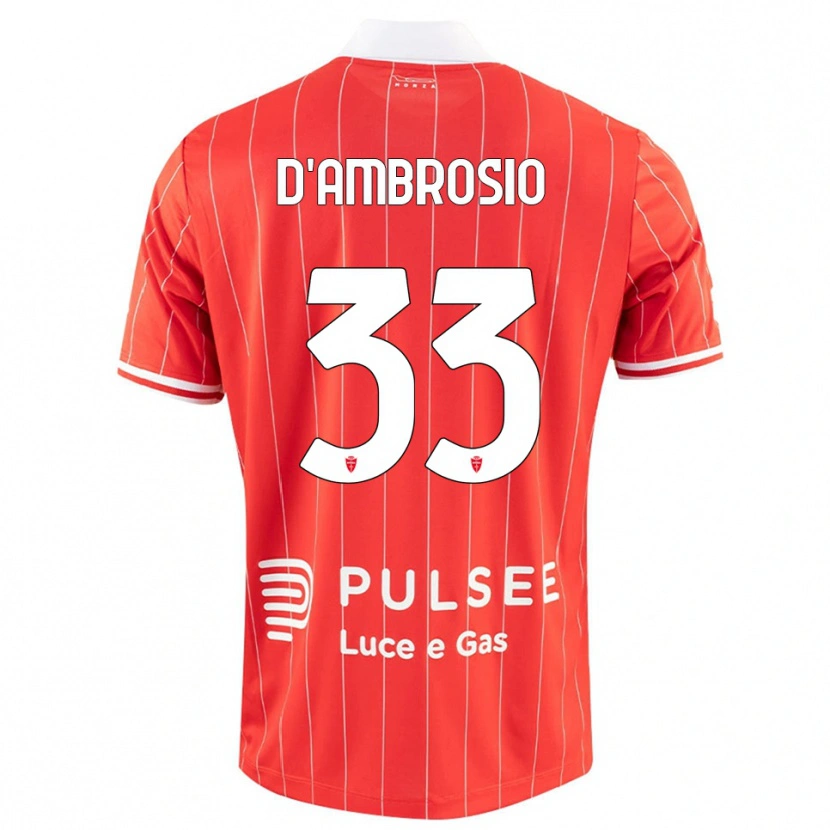 Danxen Kinder Danilo D'ambrosio #33 Rot Weiß Heimtrikot Trikot 2025/26 T-Shirt Österreich