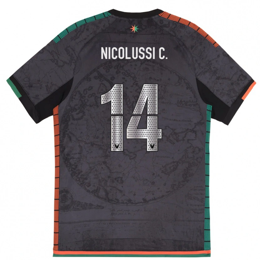 Danxen Kinder Hans Nicolussi Caviglia #14 Dunkelgrau Heimtrikot Trikot 2025/26 T-Shirt Österreich