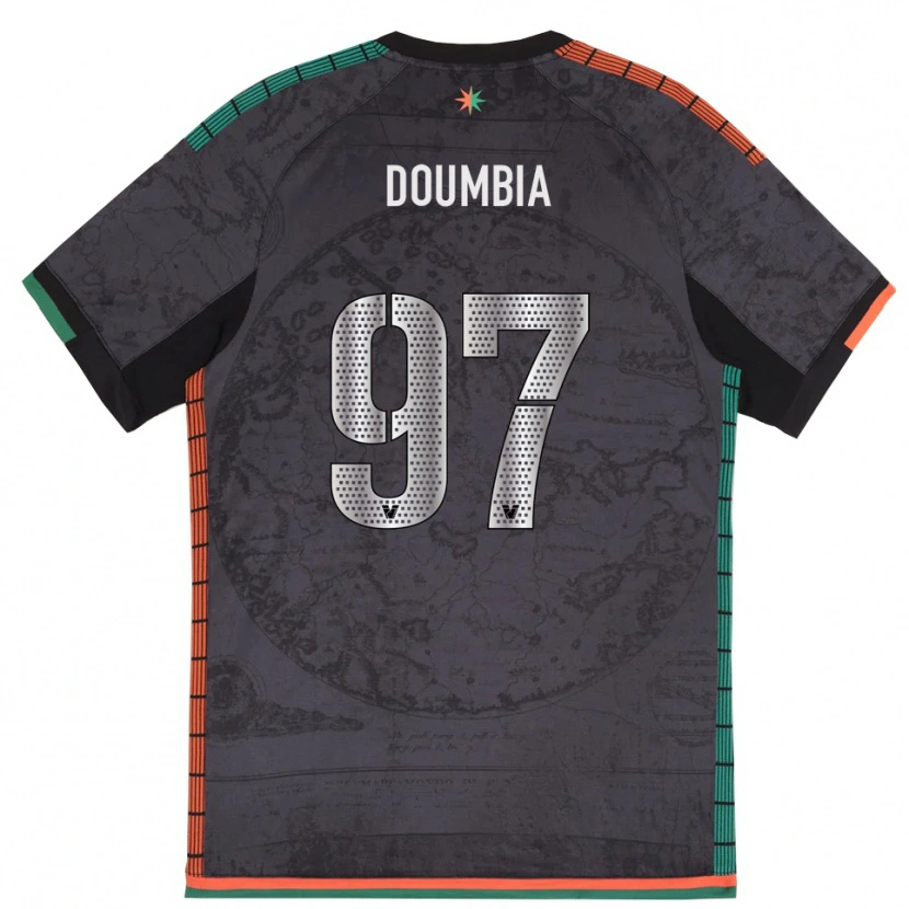 Danxen Kinder Issa Doumbia #97 Dunkelgrau Heimtrikot Trikot 2025/26 T-Shirt Österreich