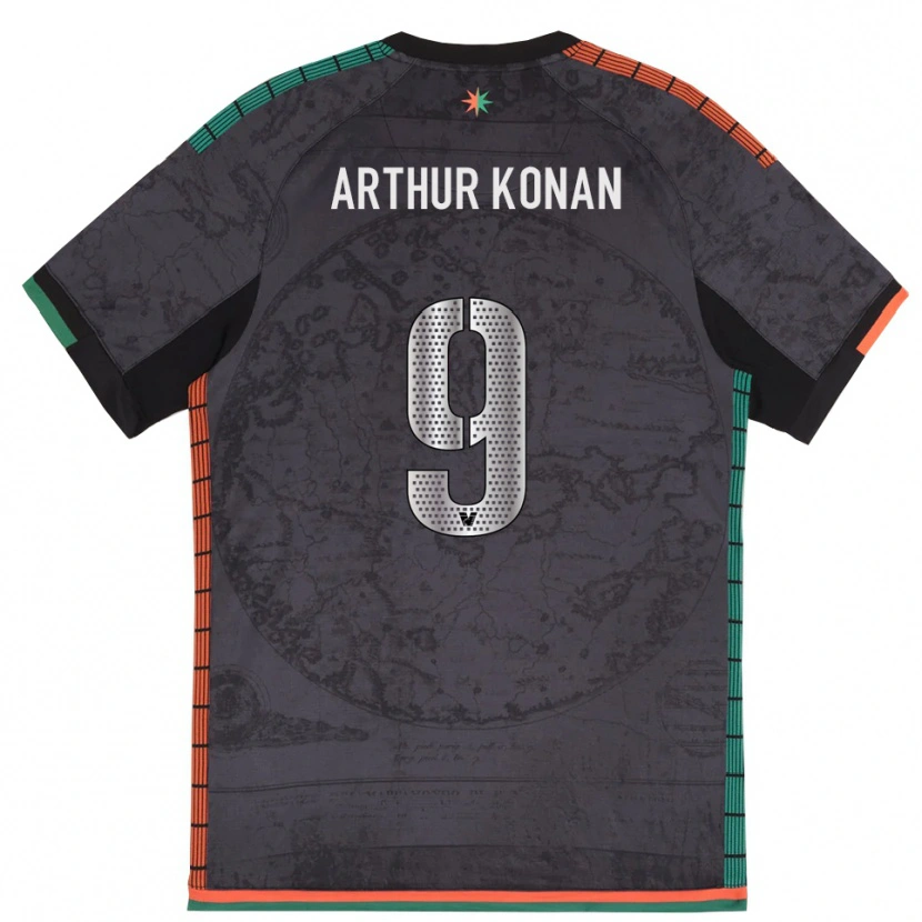Danxen Kinder Demoye Arthur Konan #9 Dunkelgrau Heimtrikot Trikot 2025/26 T-Shirt Österreich