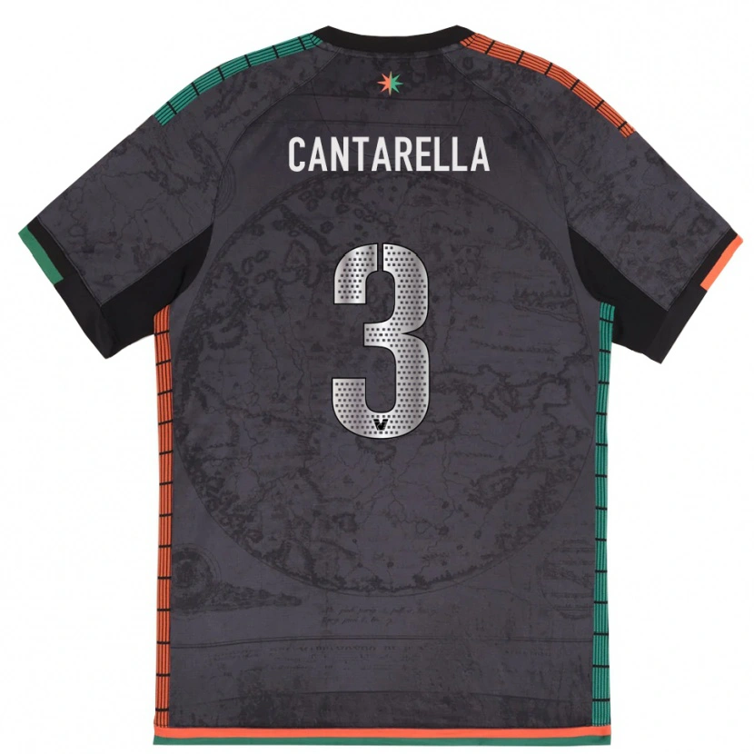 Danxen Kinder Ilaria Cantarella #3 Dunkelgrau Heimtrikot Trikot 2025/26 T-Shirt Österreich