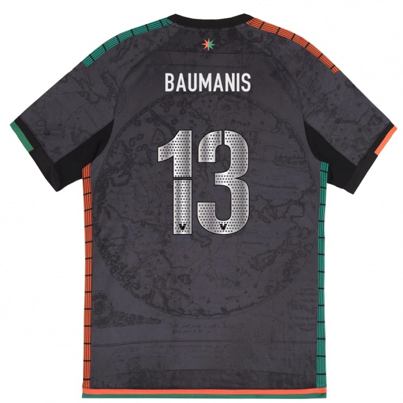 Danxen Kinder Kristofers Baumanis #13 Dunkelgrau Heimtrikot Trikot 2025/26 T-Shirt Österreich