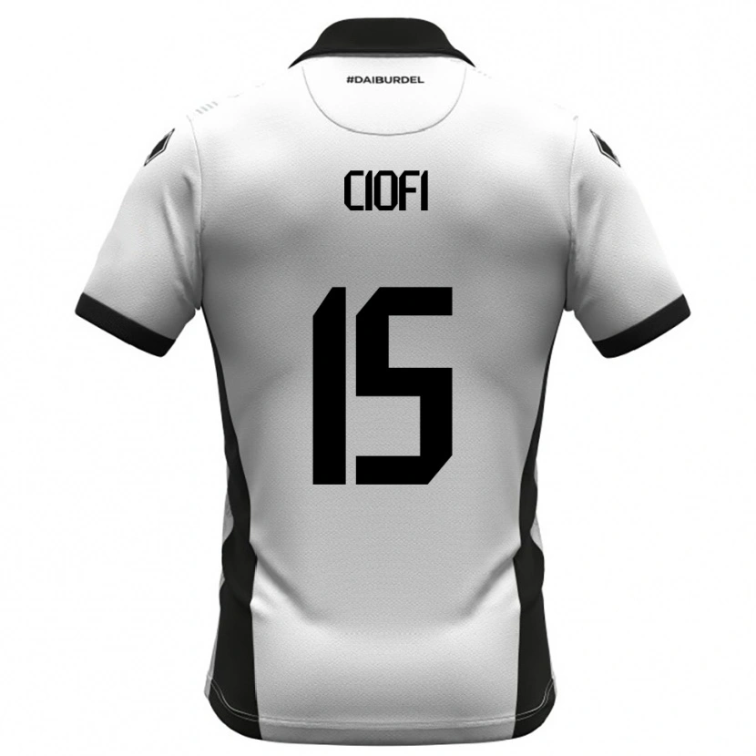 Danxen Kinder Andrea Ciofi #15 Weiß Schwarz Orange Heimtrikot Trikot 2025/26 T-Shirt Österreich