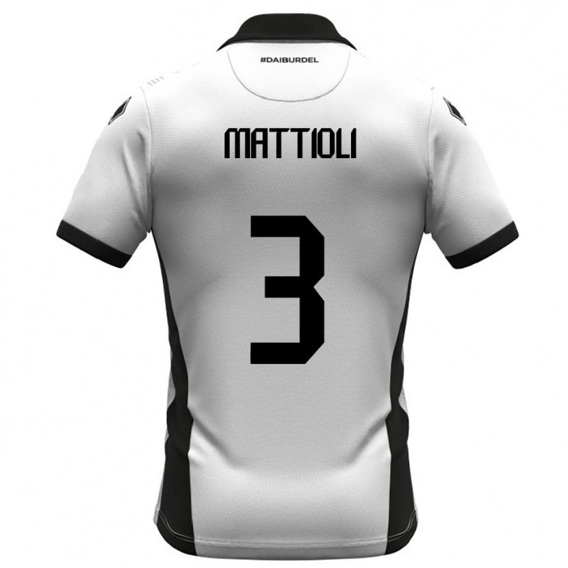Danxen Kinder Giovanni Mattioli #3 Weiß Schwarz Orange Heimtrikot Trikot 2025/26 T-Shirt Österreich