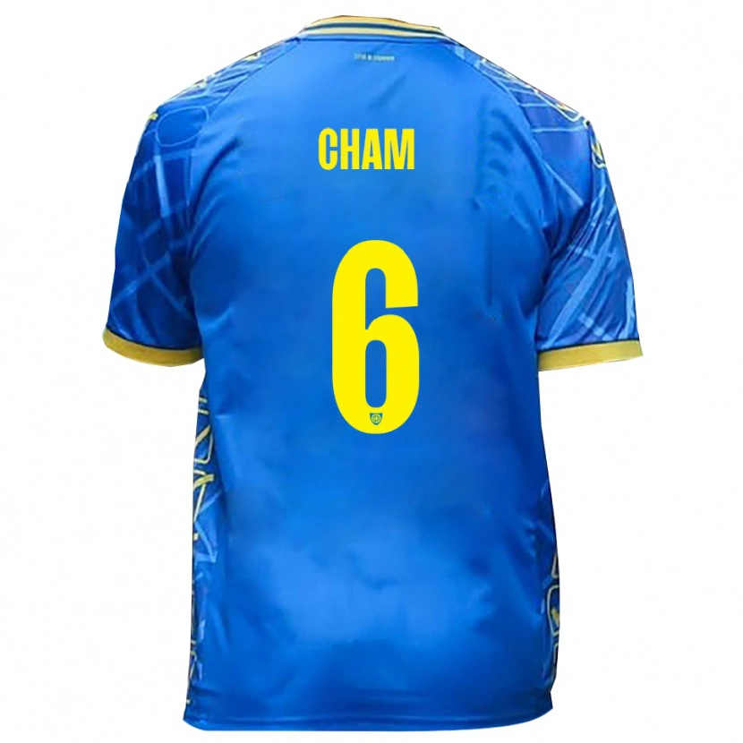 Danxen Kinder Eliman Cham #6 Himmelblau Gelb Heimtrikot Trikot 2025/26 T-Shirt Österreich