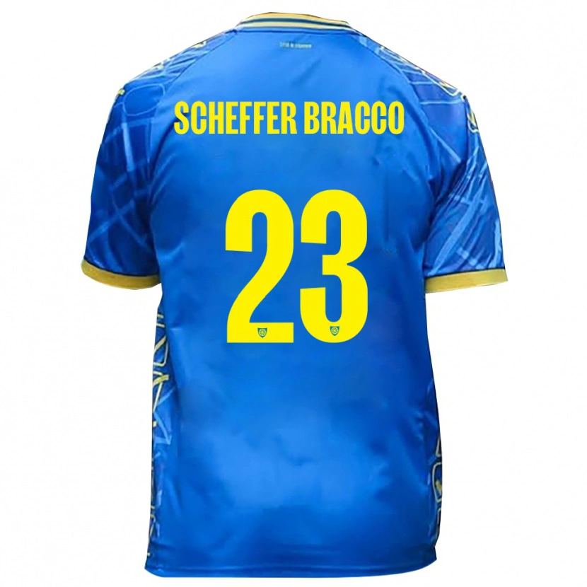 Danxen Kinder Mateo Scheffer Bracco #23 Himmelblau Gelb Heimtrikot Trikot 2025/26 T-Shirt Österreich