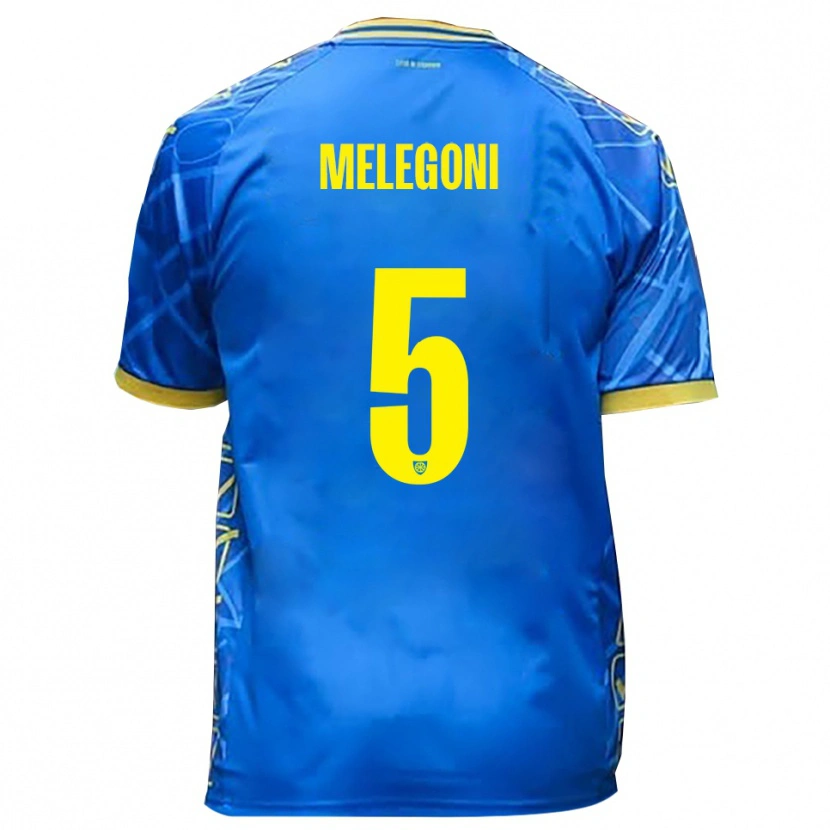 Danxen Kinder Filippo Melegoni #5 Himmelblau Gelb Heimtrikot Trikot 2025/26 T-Shirt Österreich