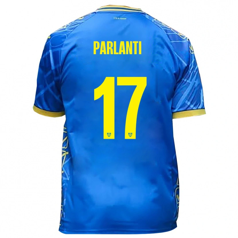 Danxen Kinder Gabriele Parlanti #17 Himmelblau Gelb Heimtrikot Trikot 2025/26 T-Shirt Österreich